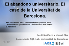 El Dr. Jordi Suriñach ponente en los ''XVII Encuentros de los Servicios de Información y Orientación Universitarios''