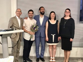 Fran with the panel members Dr. Jordi Costa-Faidella, Dr. Flora Antunes and Dr. Piia Astikainen