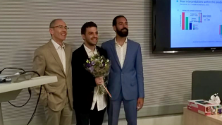 The three Brainlab men after the defense