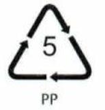 Símbol de reciclatge per al PP.