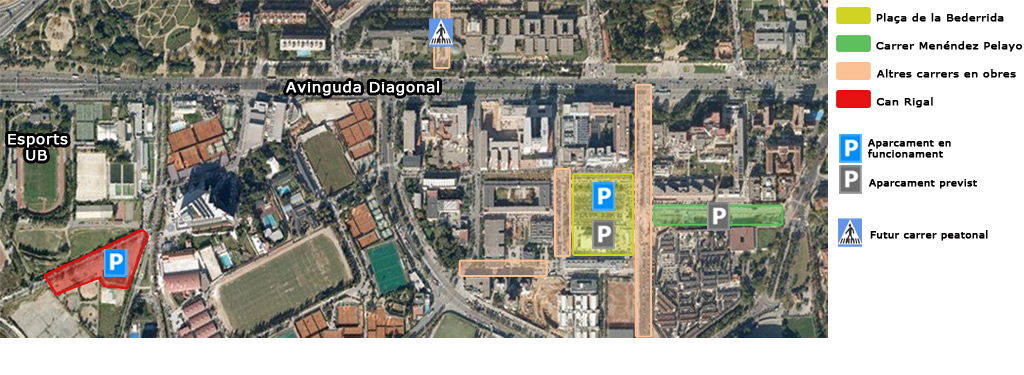 Plnol aparcament Campus Diagonal Sud