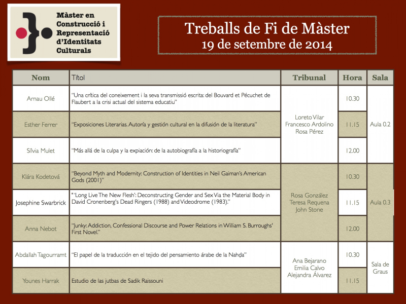 Master and PhD CRIC, Universitat de Barcelona