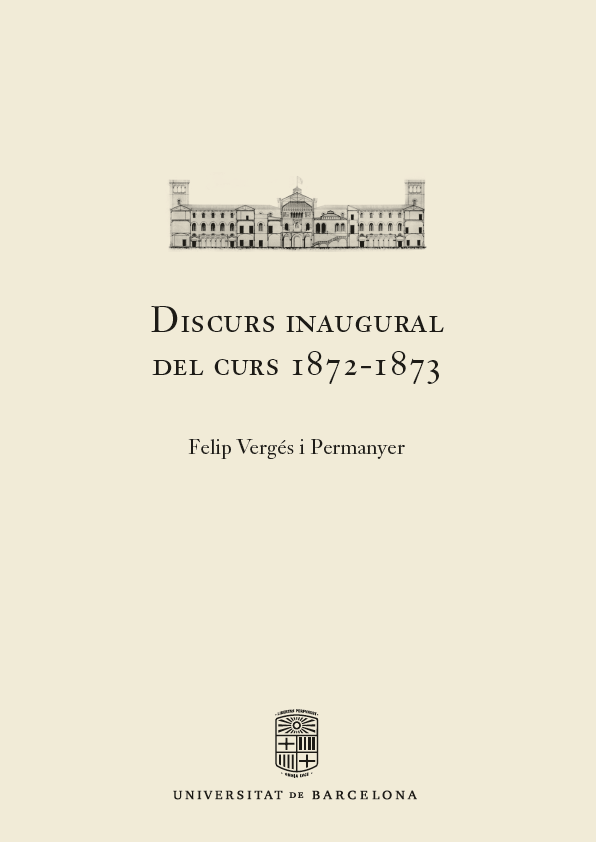 Coberta Discurs inaugural 1872