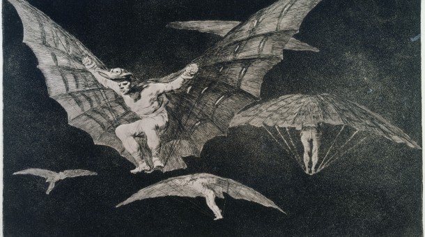 F. Goya: Modo de volar. Donde hay ganas hay maña, n°13 (ca. 1816 -1823), estampa, CC0 Paris Musées / Musée des Beaux-Arts de la Ville de Paris, Petit Palais