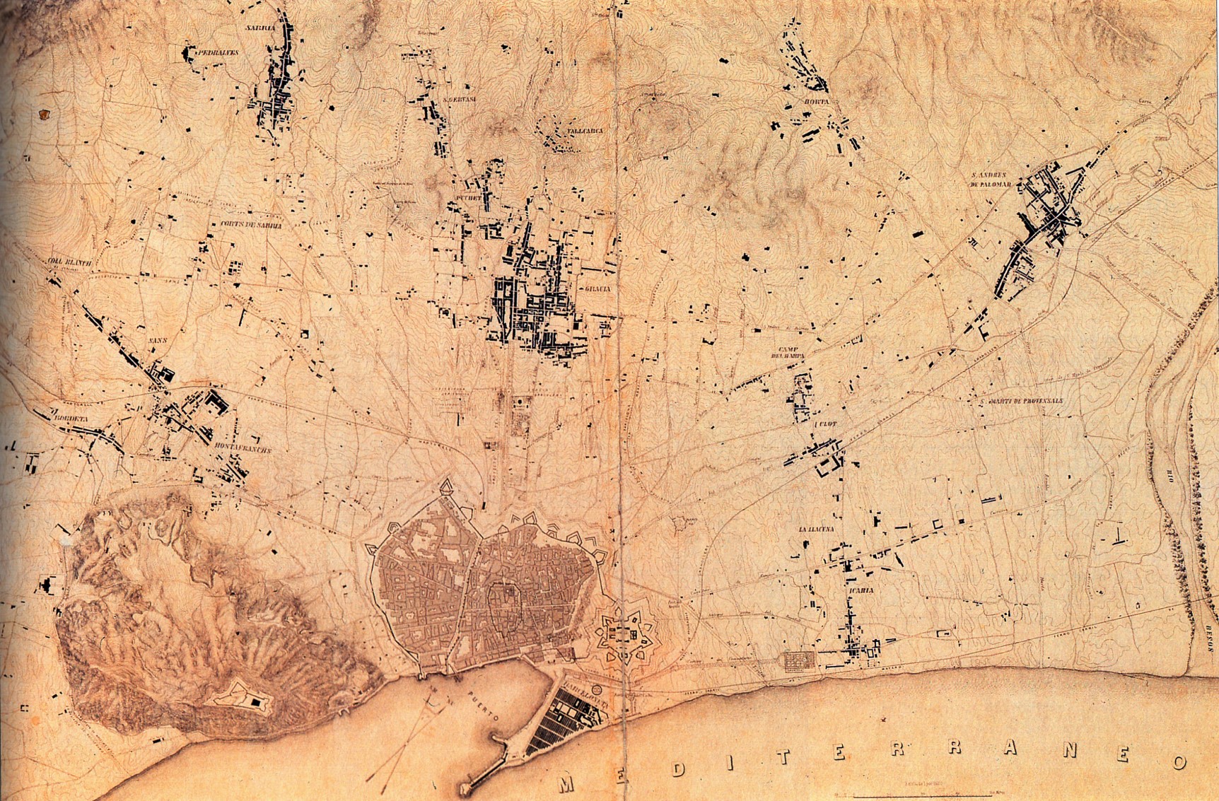 1854. Plano Cartográfico. Ildefons Cerda
