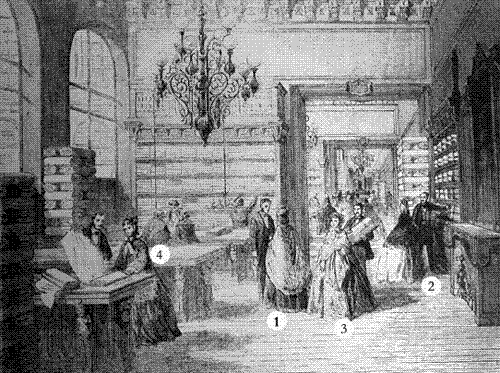 Cuadro de texto:    Figura 24: Sistema espacial de rayons en el Louvre entorno a 1880.    