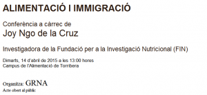 Alimentació i immigració text