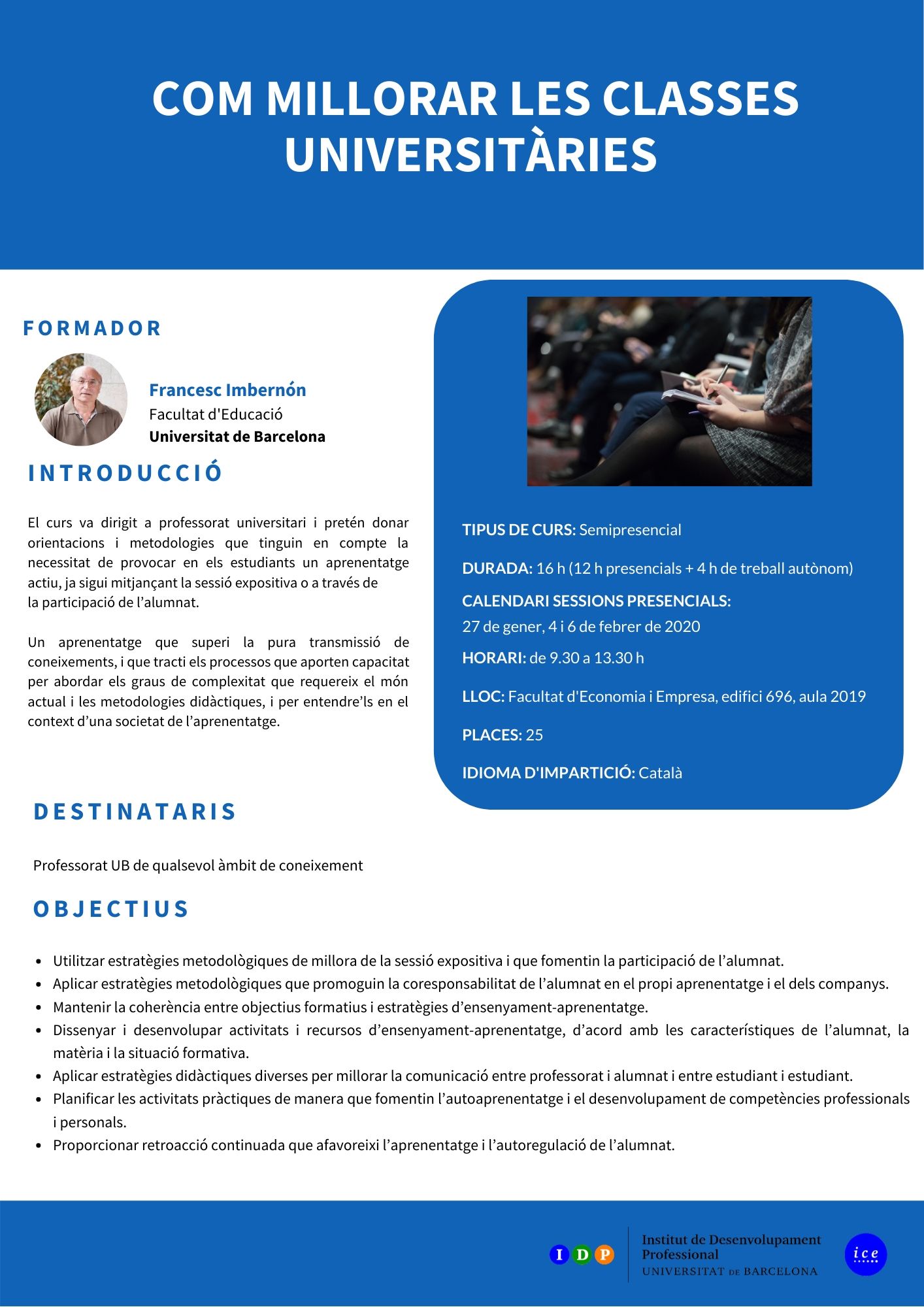 Com lillorar classes universitàries 1