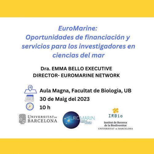 EuroMarine: Oportunitats de finançament i serveis per als investigadors en ciències del mar