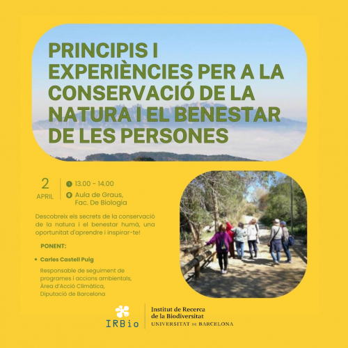 Principles and experiences for the conservation of nature and the well-being of people