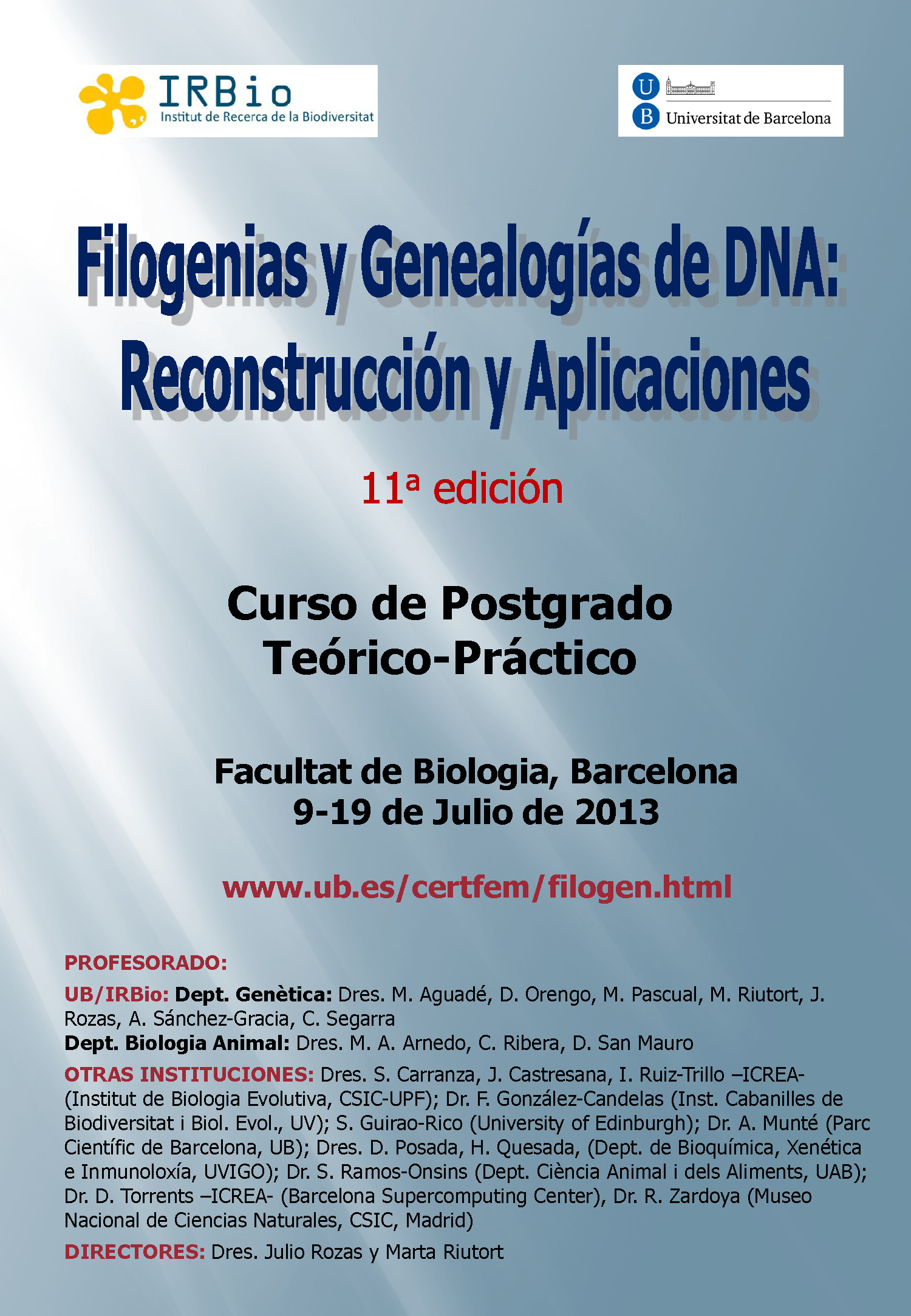 FILOGÈNIES I GENEALOGIES DE DNA: RECONSTRUCCIÓ I APLICACIONS