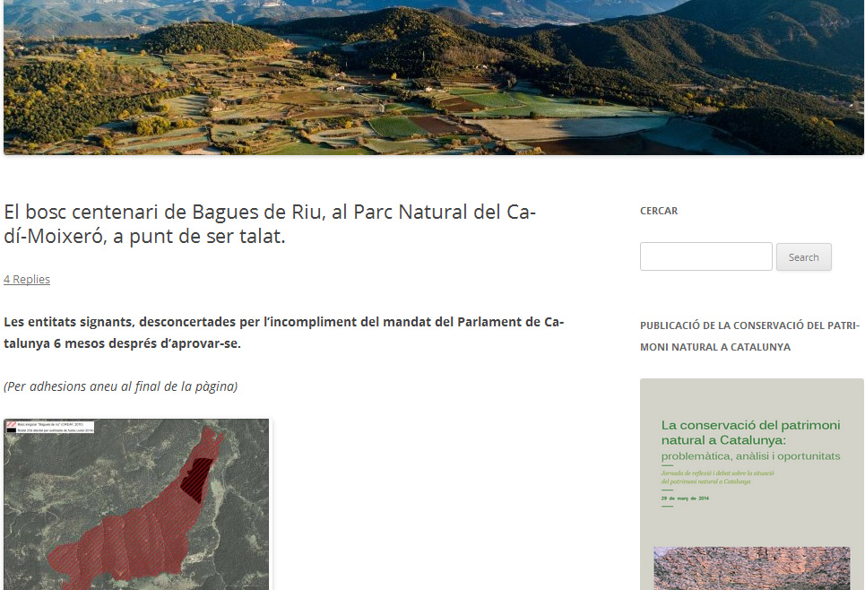 Manifest en defensa dels boscos madurs de Catalunya