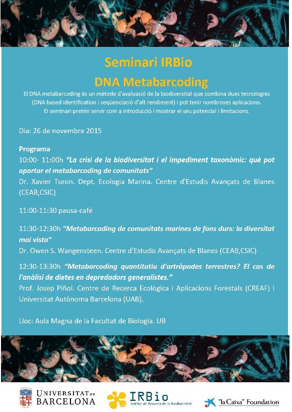 Seminari IRBio   DNA Metabarcoding