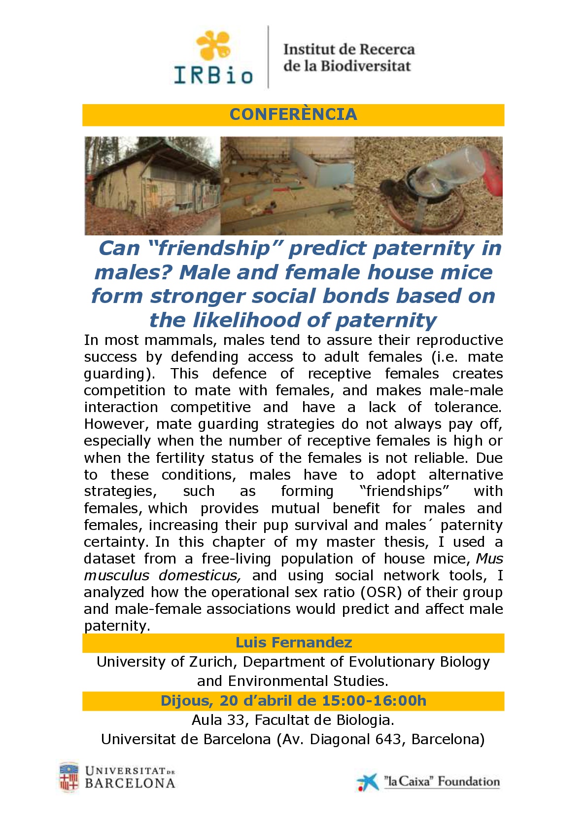 Can “friendship” predict paternity in males?