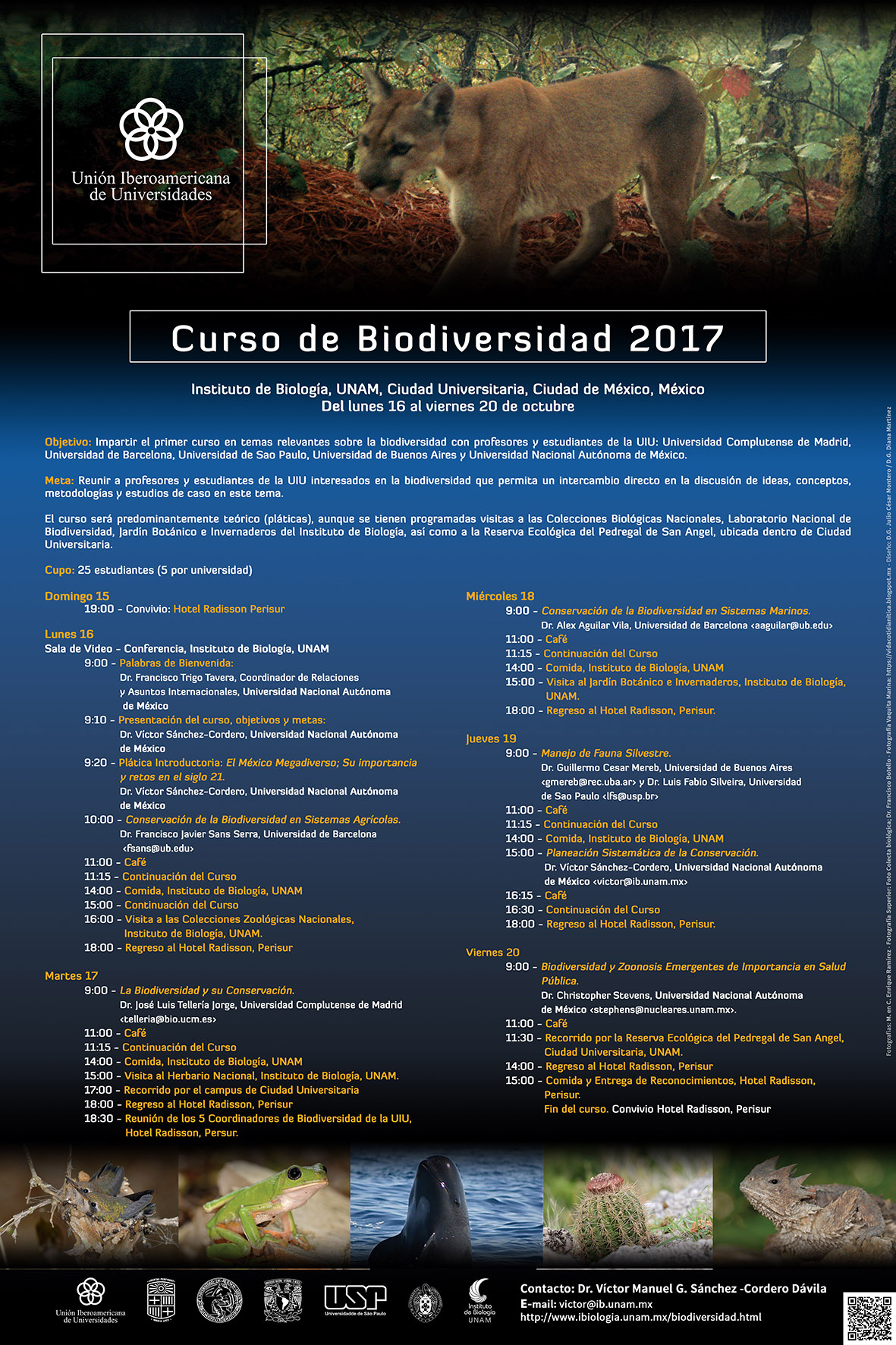 IRBio-UB participates in the course on biodiversity organized by the Ibero-American Union of Univers