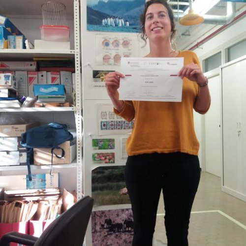 Airy Gras, awarded with the 3rd prize of the 12th Research Day of the Faculty of Pharmacy and C. de la Alimentación