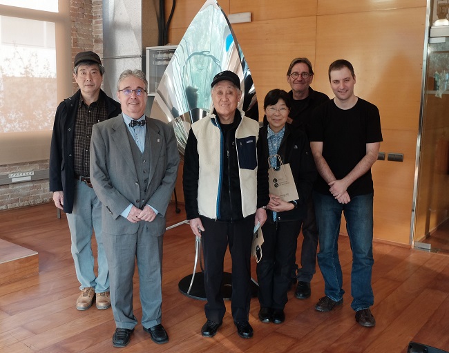 Investigadors japonesos amb representants del Taller Baschet i del Parc