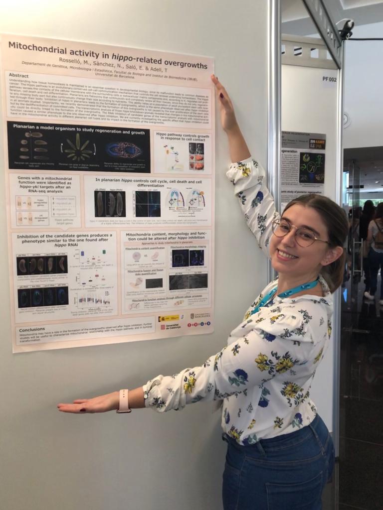 Maria presented her poster titled "Mitochondrial activity in hippo-related overgrowths"