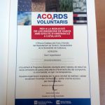 Diploma UB adhesio Acords Voluntaris reducció CO2