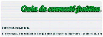 Correcció fonètica i aprenentatge del català com a L2