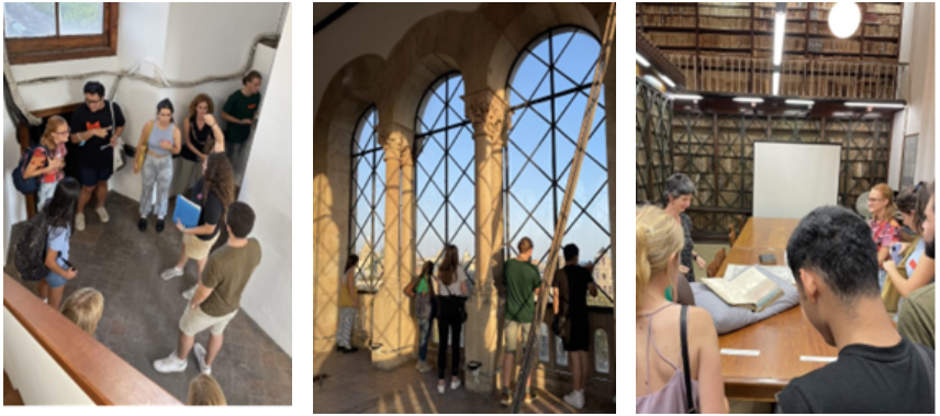 Imatges de la visita a la torre del rellotge i al CRAI