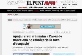 Apujar el salari mínim a l'àrea de Barcelona no rebaixaria la taxa d'ocupació