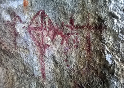 Rock art paintings in Baume Brune