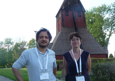 Tommaso Mattioli and Margarita Díaz-Andreu during the guided tour in Gamla National Park