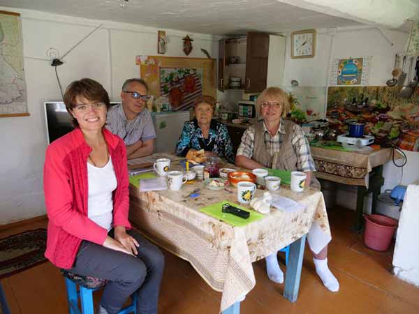 Laura, Andrzej, Marija and Elena talking about Altaic traditions