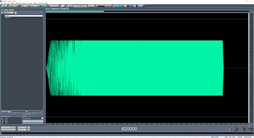 Figure 7. Waveform of an exponential sine sweep