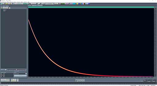 Figure 8. Spectrogram of the inverse of a sine sweep