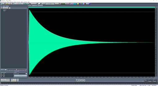 Figure 9. Waveform of the inverse of a sine sweep