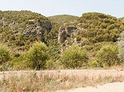 Panoramic view of the Cova dels Vilars.