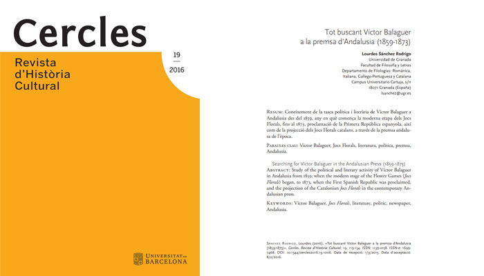 Tot buscant Víctor Balaguer a la premsa d’Andalusia (1859-1873)