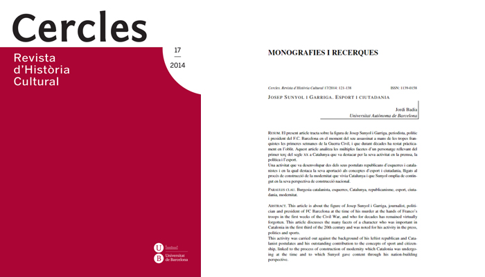 Josep Sunyol i Garriga. Esport i ciutadania