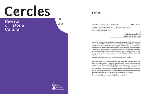 De intelectuales y política en la dialéctica franquismo-antifranquismo