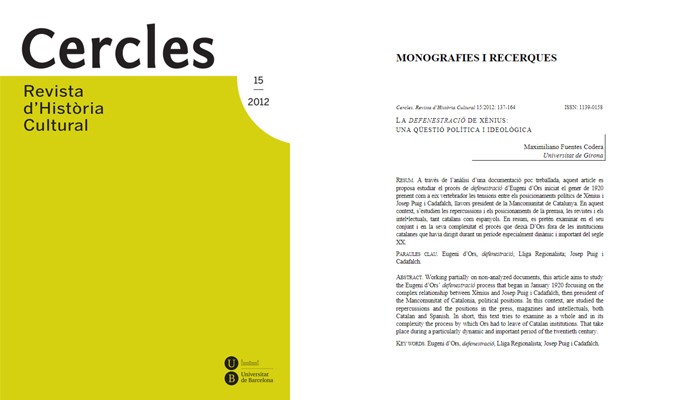 La defenestració de Xènius: una qüestió política i ideològica