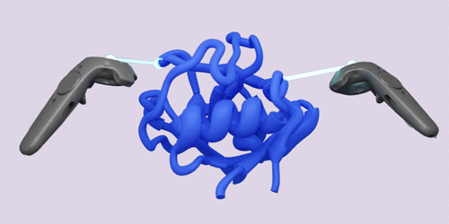 Combining Virtual Reality Visualization with Ensemble Molecular Dynamics to Study Complex Protein Conformational Changes