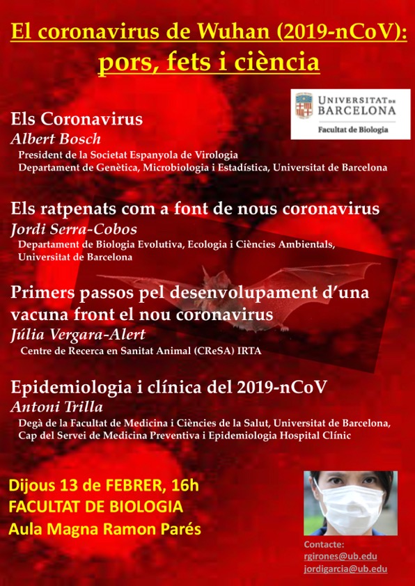 Cartel charla coronavirus