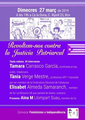 (Català) Elisabet Almeda a la Taula Rodona Revoltem-nos contra la Justícia Patriarcal