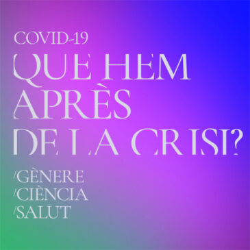 Elisabet Almeda en el acto “COVID-19: què hem après de la crisi? Gènere, ciència i salut”