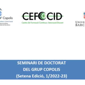 Proper Seminari de Doctorat del Grup COPOLIS al 19 de setembre 2022