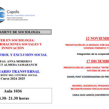 XX Seminari transversal: Anàlisi Crític del Control Social