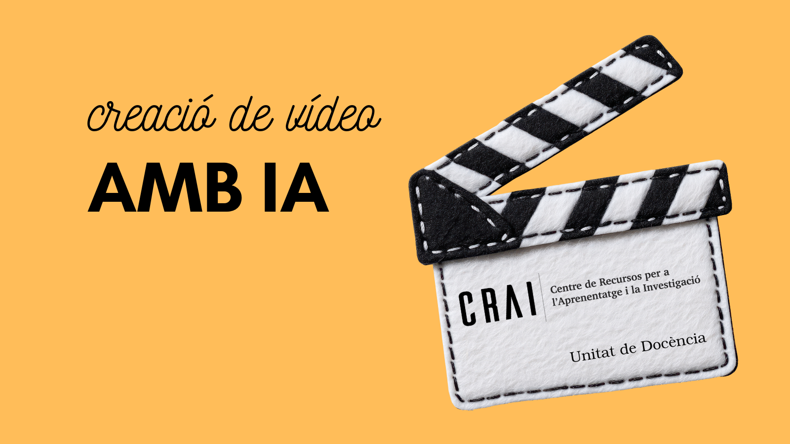 creació de vídeo amb ia. claqueta de feltre