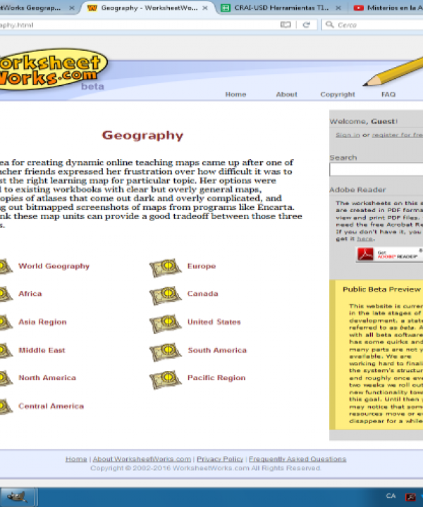 WorksheetWorks Geography