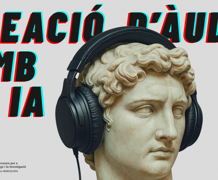 bust clàssic amb auriculars