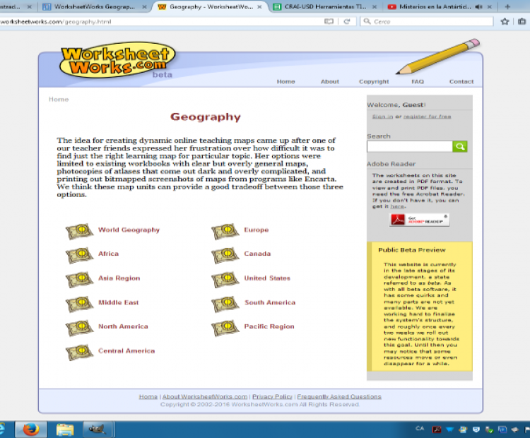 WorksheetWorks Geography