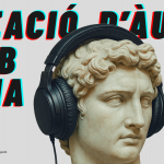 bust clàssic amb auriculars