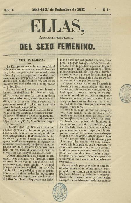 Ellas, órgano oficial del sexo femenino