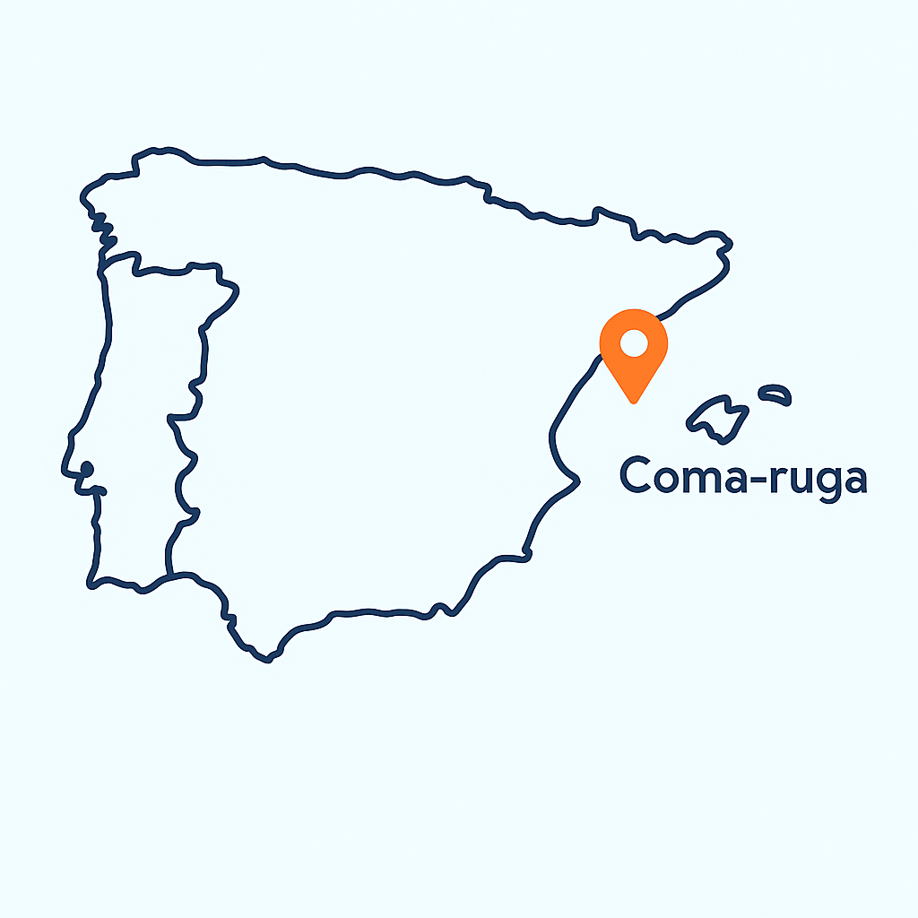 Map showing Comarruga